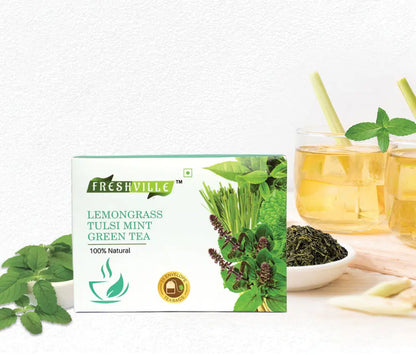 Freshville Lemongrass Tulsi Mint Green Tea Bag